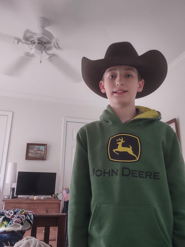 Jacob's new Jusbtin Cowboy Hat