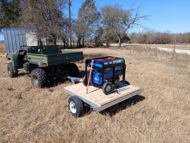 Driving around the farm to repair using electric power tools