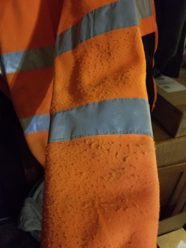 Pulled fabric after 1 week of wear