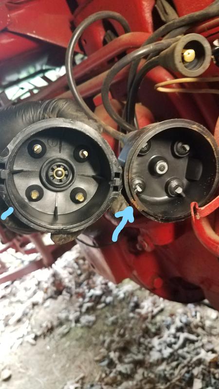 Location of tab, new on left, old on right showing locating tab.