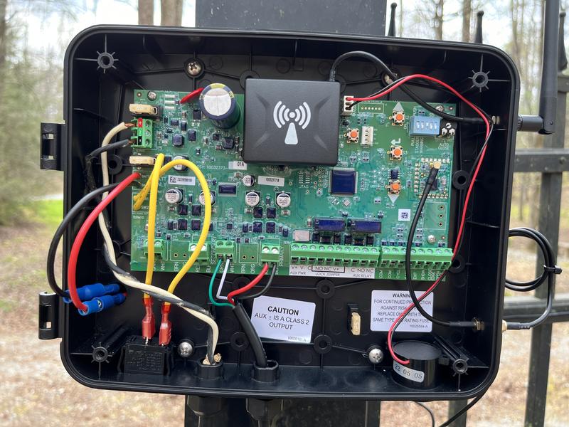 Lower left battery wire connection