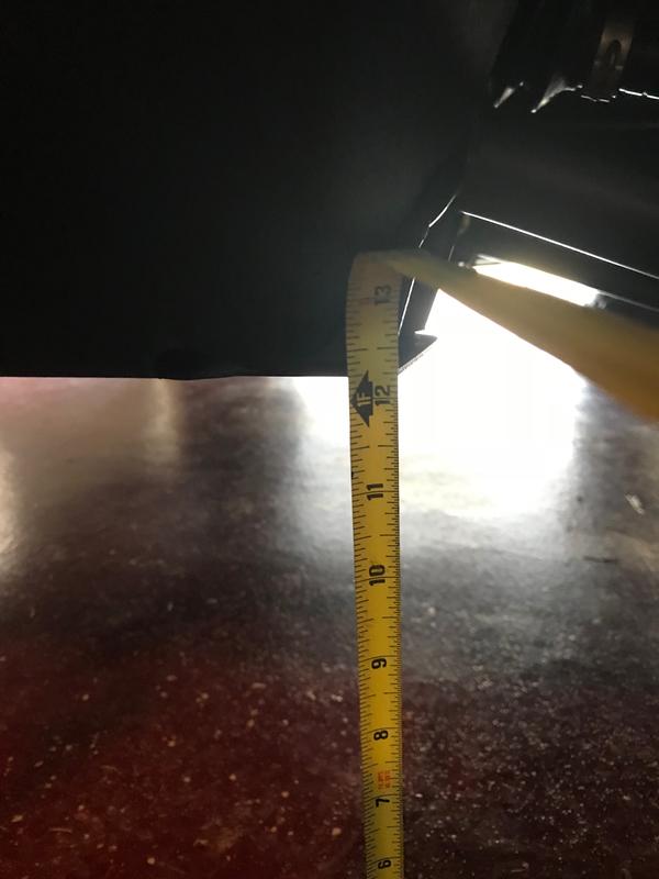 Front clearance After lift