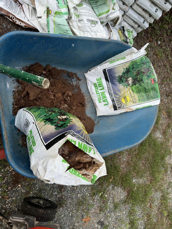 The condition of the pelletized lime.