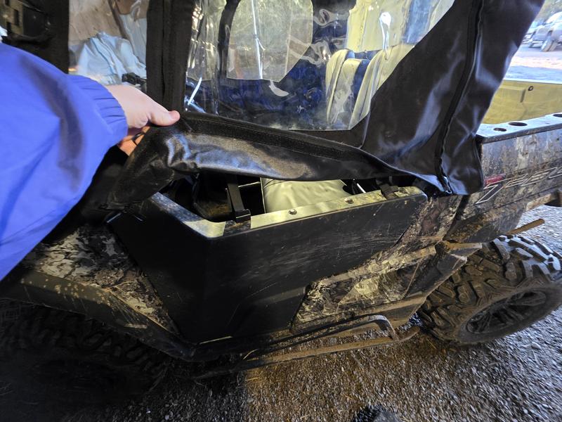 Missing velcro to hold the flap down