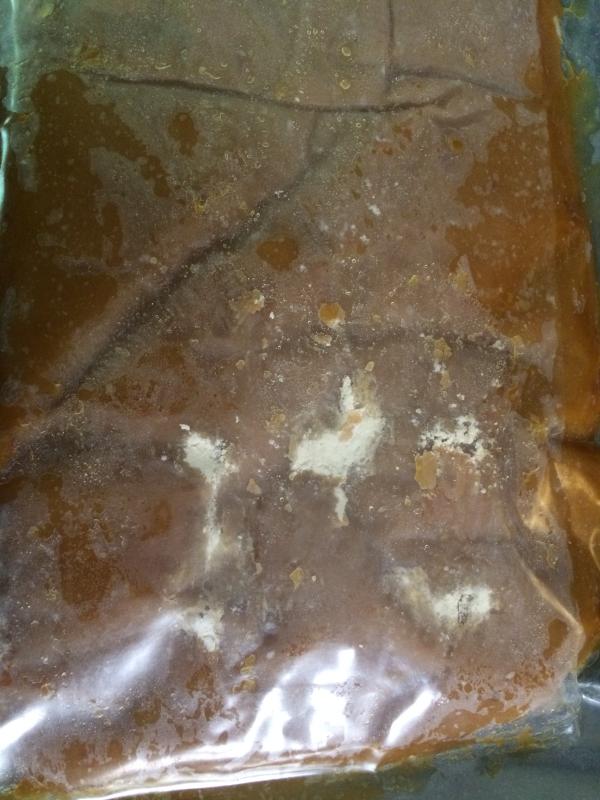 Mold?  Unmixed?  Packing material?