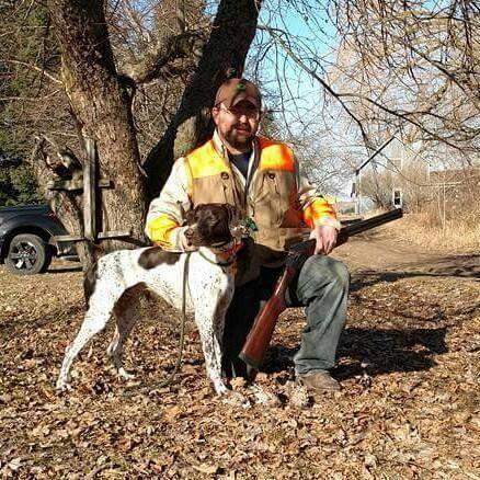 My GSP, Pope and I after taking 2nd place in the Puppy Pointer div at a comp this spring