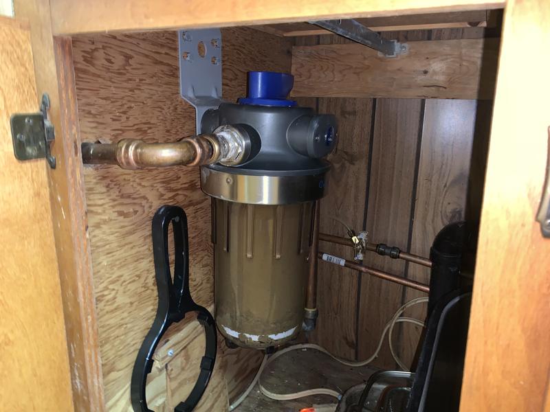 You can see the silt collecting at the bottom of the housing.