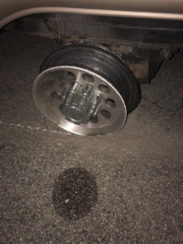 Blown and damaged tires