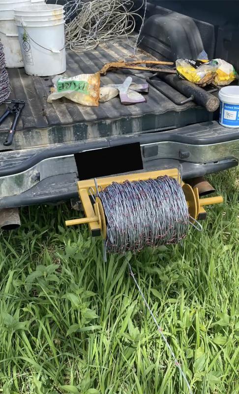 make sure to go over the top not under or it could bind up. it unrolls better that ways. (I learned the hardway)