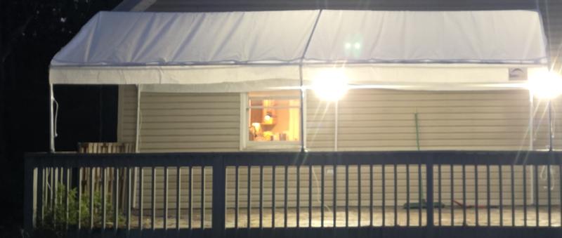 Using it to cover deck while striping and repainting... may keep it permanently though