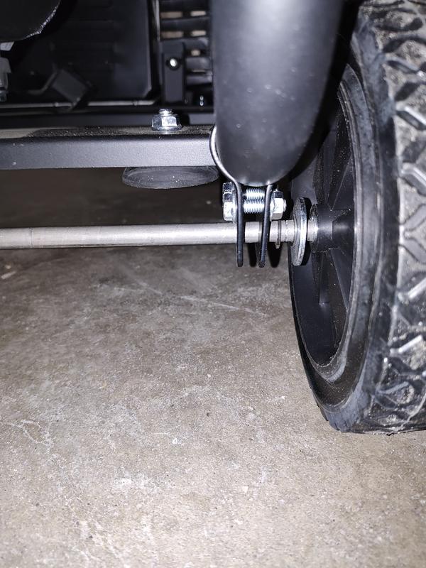 closeup of wheel assembly