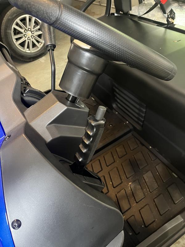 Brake lever upside down.
