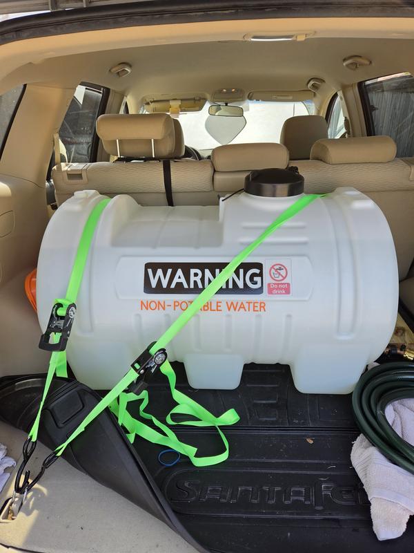 Hauling reclaimed water. I labeled the tank myself.