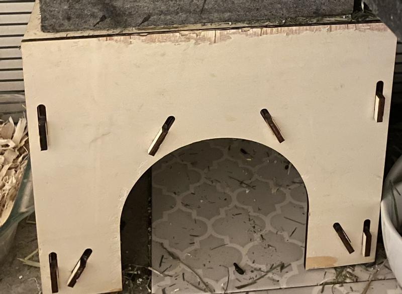 All the little slots were chewed front and back causing total collapse. Very unsafe.