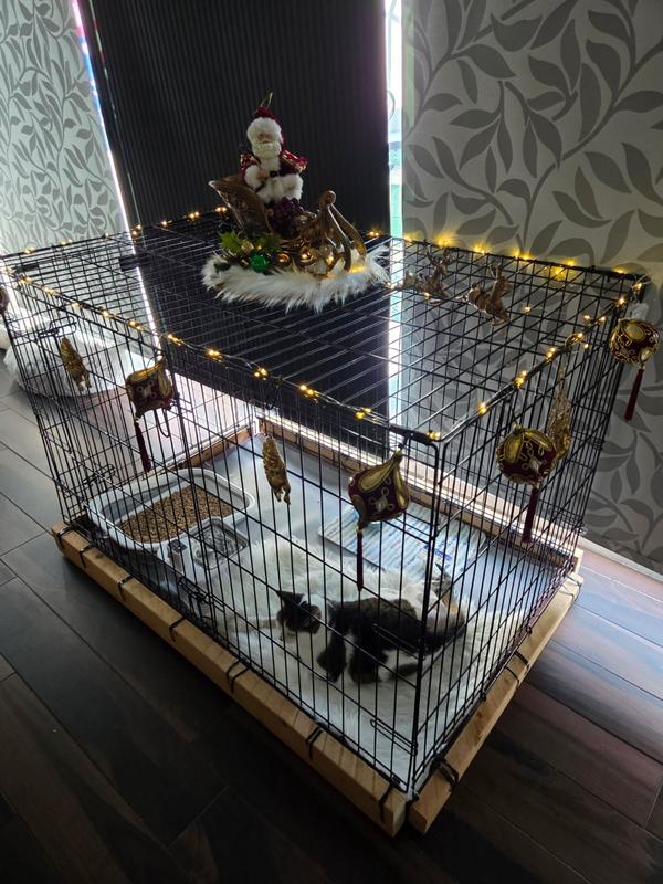 We attached 2x4s so the bottom of the panel could not be bowed which creates an opening to escape