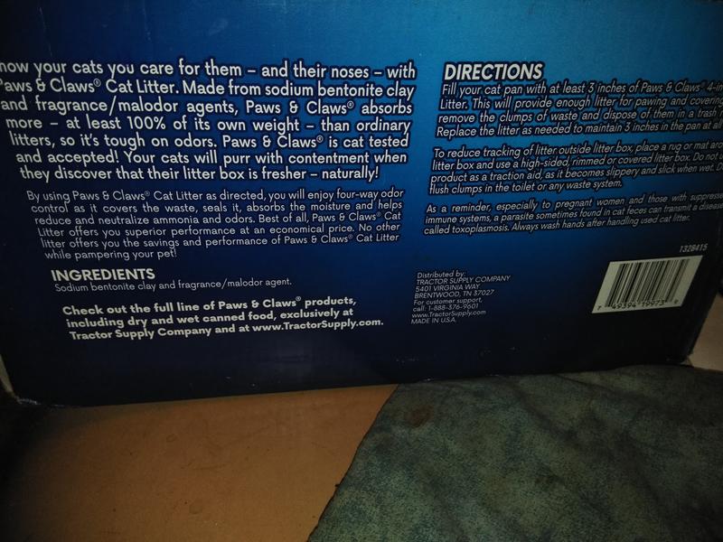 Back of box instructions and ingredients