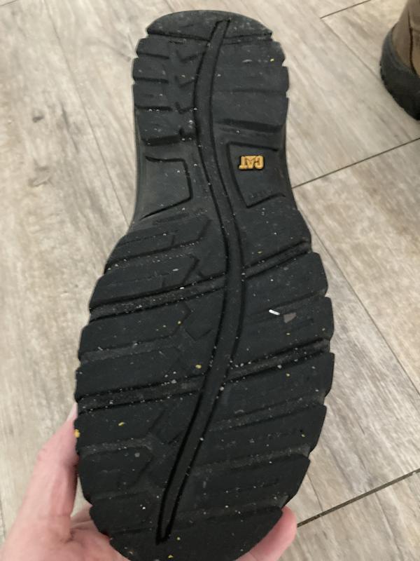 Old boots after several years of frequent use.