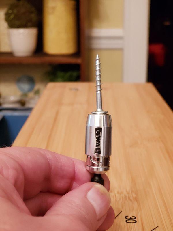 DeWalt magnetic screw holder on 2" DeWalt impact, #2 phillips