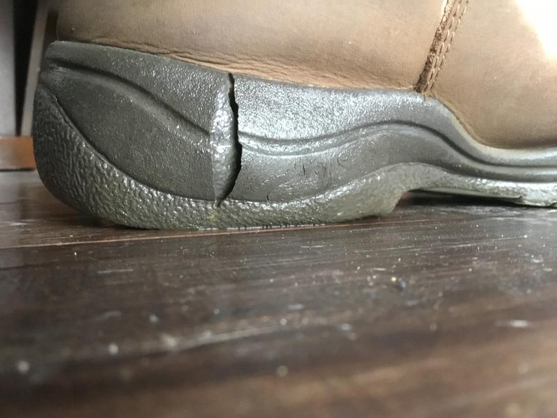 Crack extends to inside and leaks