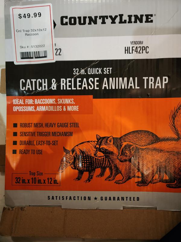 CountyLine 1-Door Catch-and-Release Live Animal Trap, 32 In. X 10 In. X ...