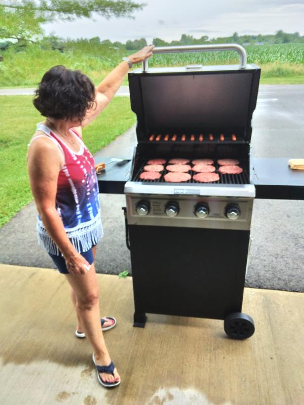 Enjoying the grill