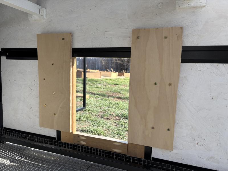 Inside of coop, modified door opening