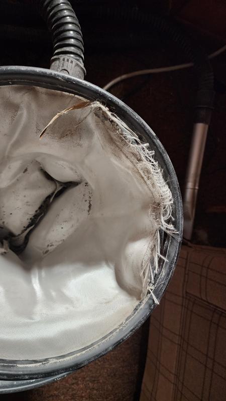 Torn canister filter