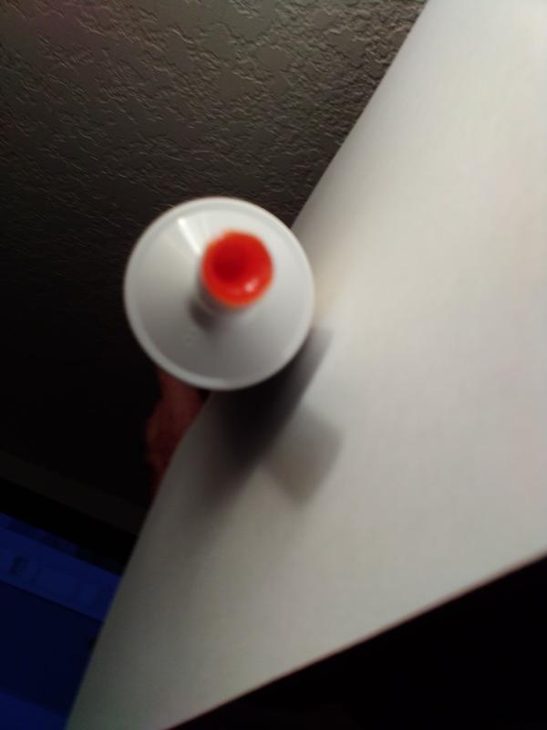 Product already to end of nozzel and then drawn back
