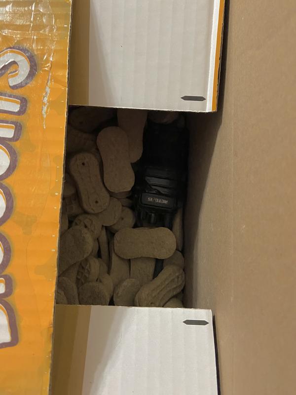 Found a walkie-talkie in my box of dog biscuits