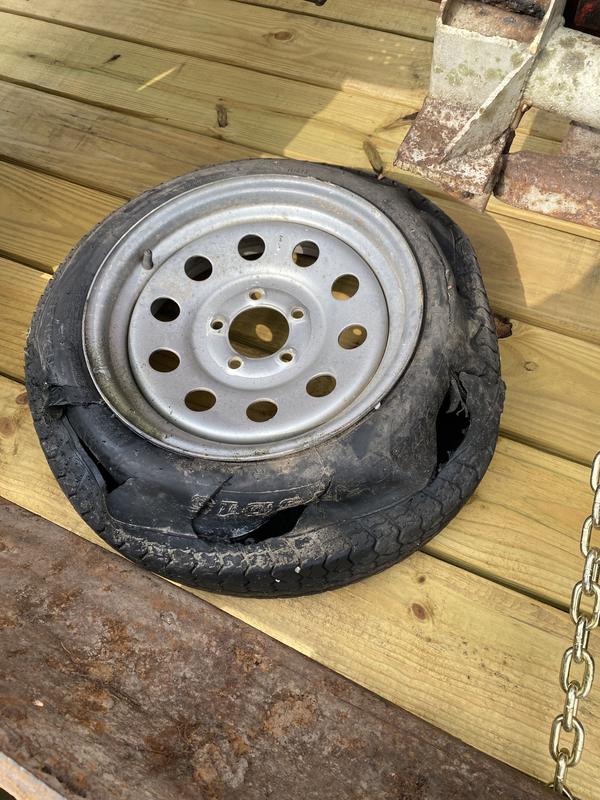 Used my spare on back and purchased another spare.