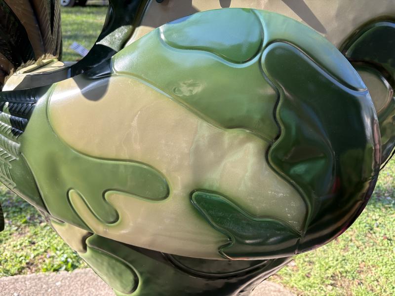 dented in