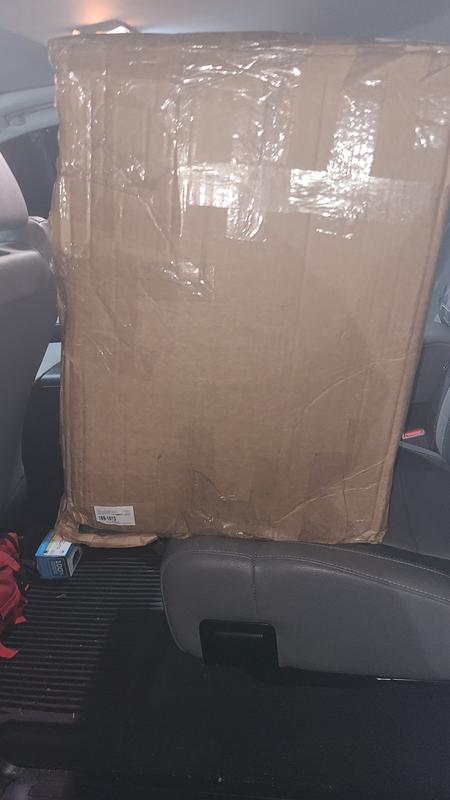 Package set in the truck by store staff....