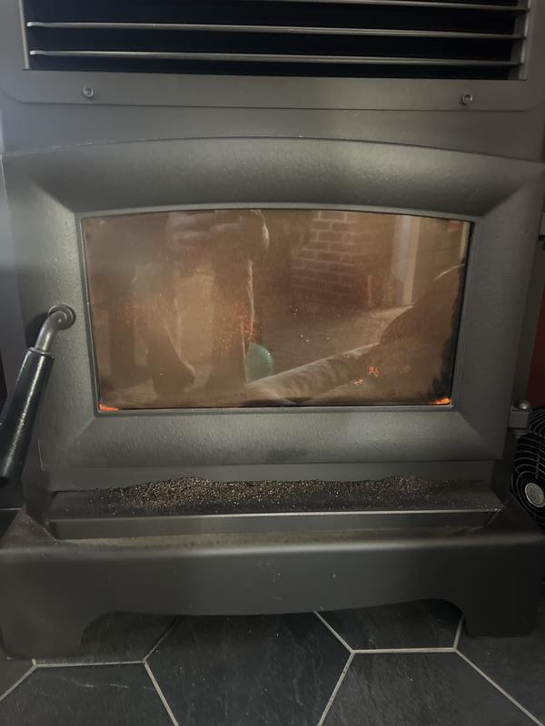 Ashy and black glass. While lit.