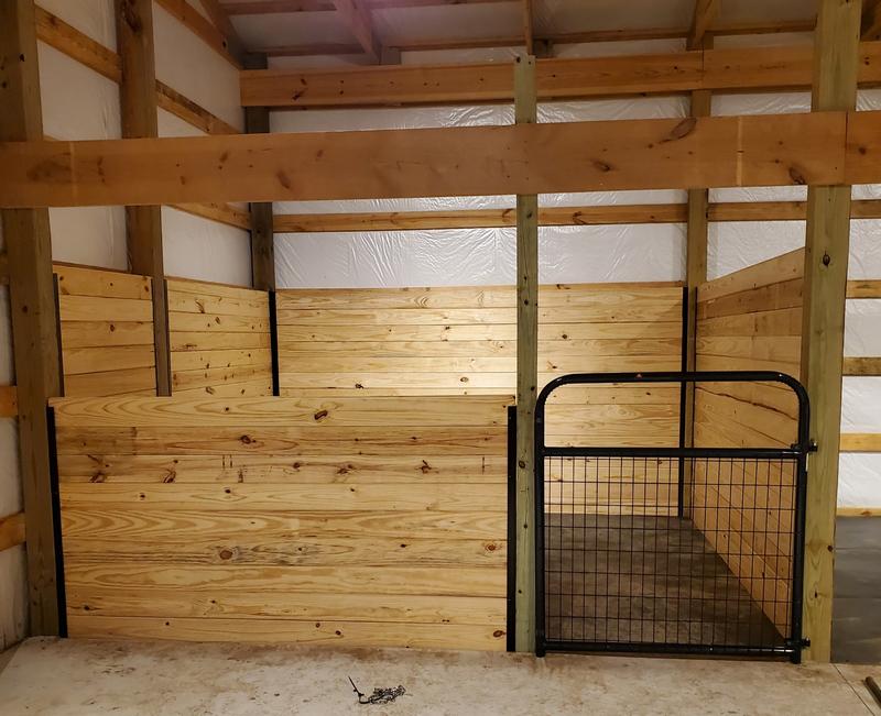 Gate used for new stall door.