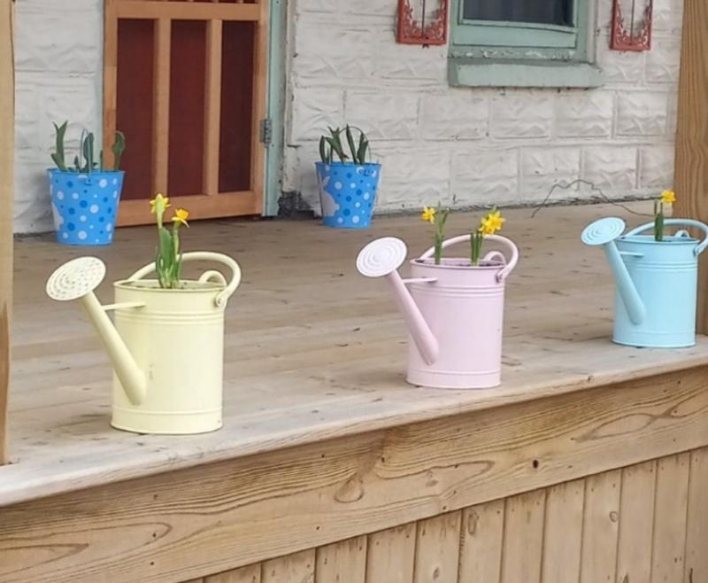 I can't wait until my daffodils fill in. So cute for spring!