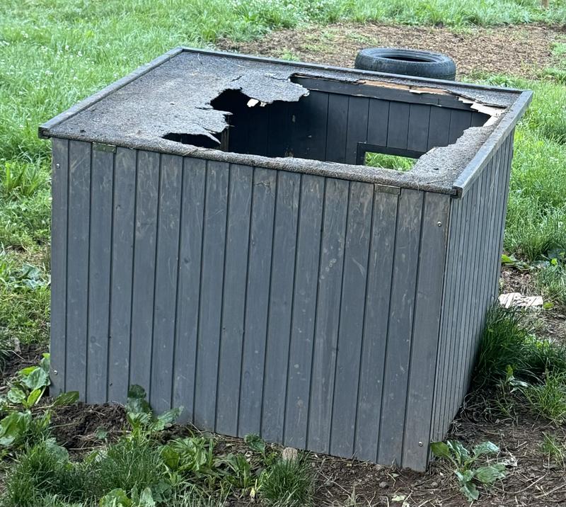 Collapsed roof, didn’t even last a month.