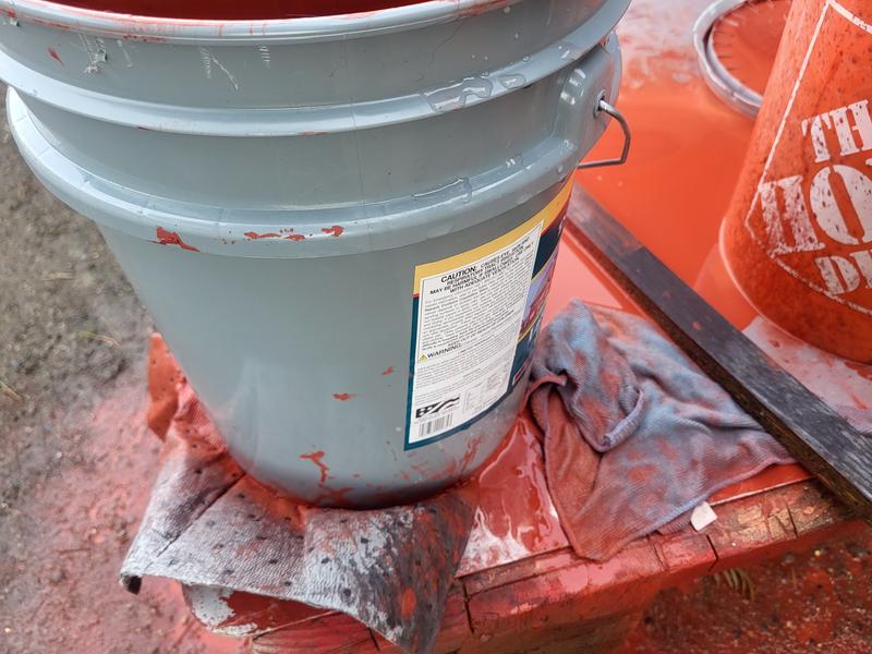 Here is the damaged pale with pad it came with