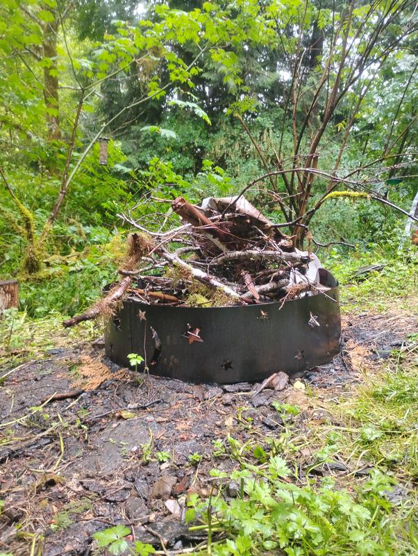I use it for yard debris. I have some bricks at the bottom. Very pretty for sitting around watching the fire at night.