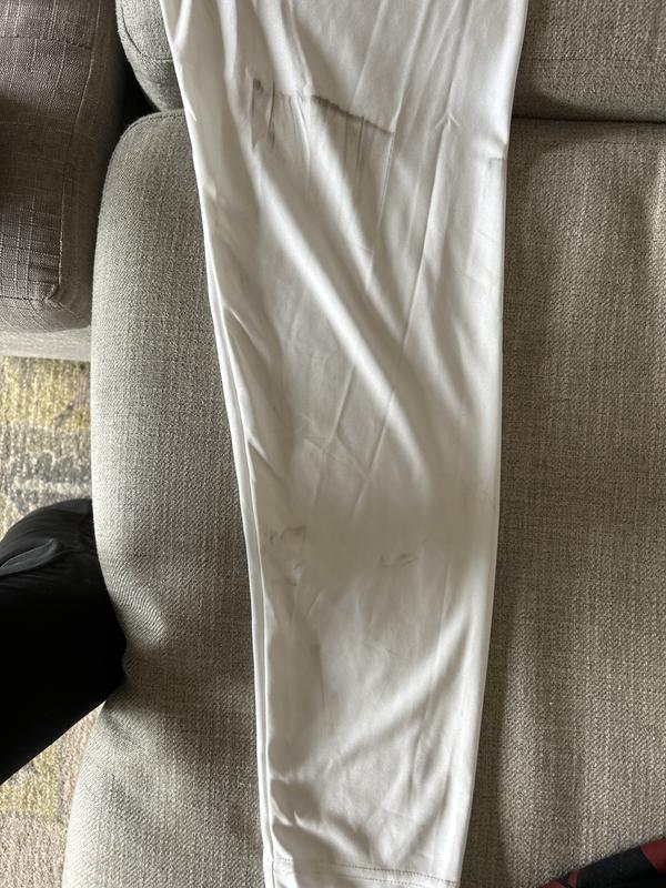 White shirt with multiple dirt marks. Hoping it won't stain..