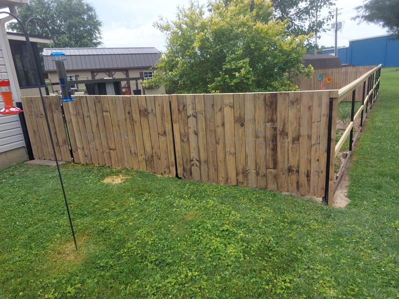 The fence will be a finished product on Saturday!