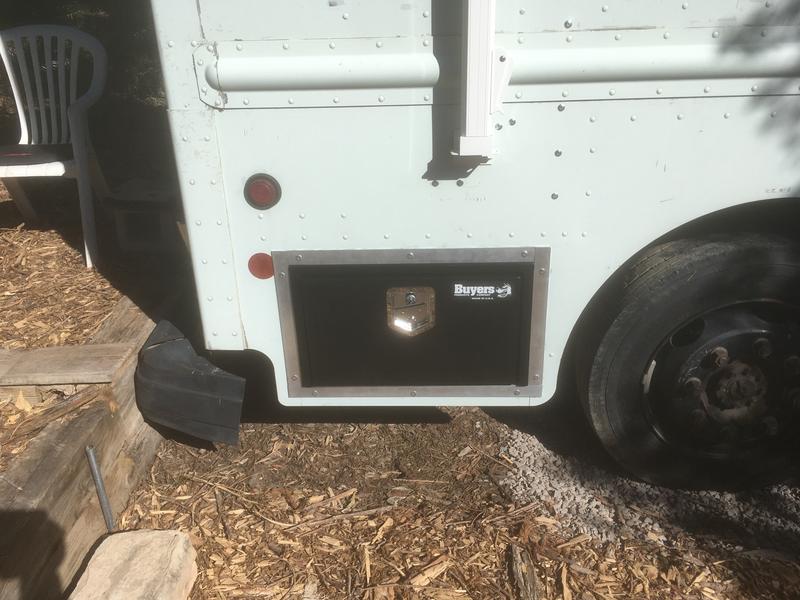 The 24x14x16 fits perfect behind my wheels.