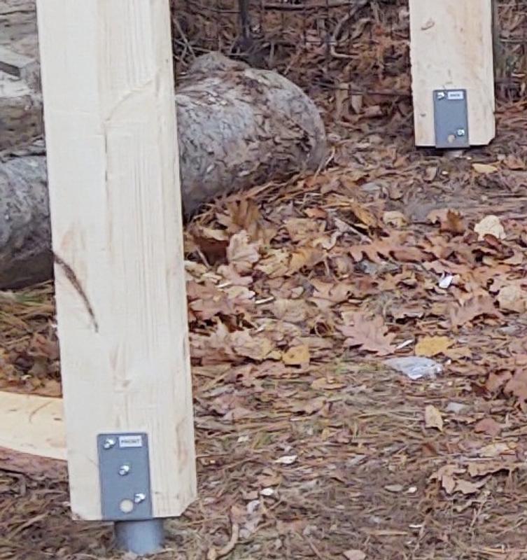 No need to dig holes.... keep the wood out of the ground.