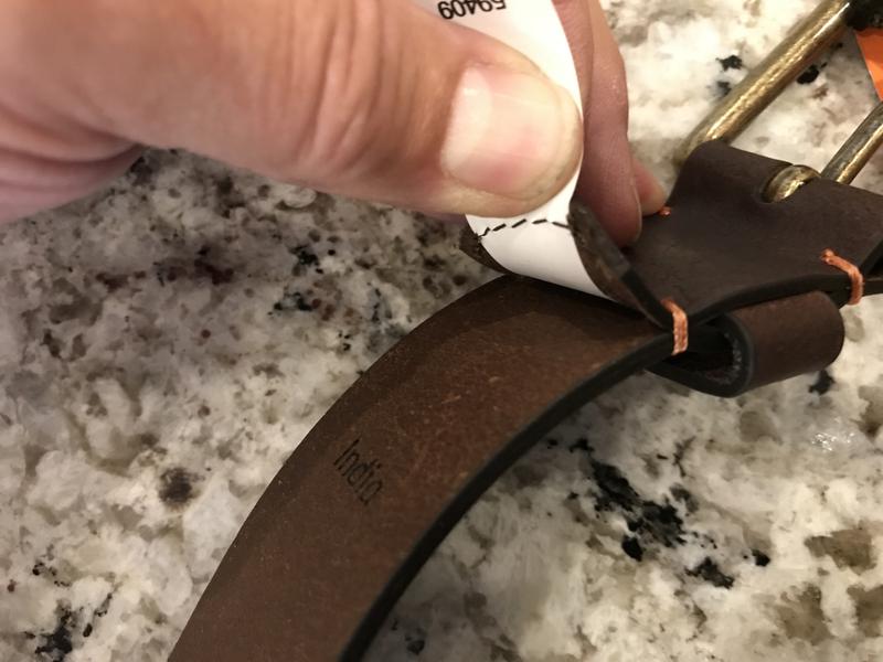 Just the orange stitch