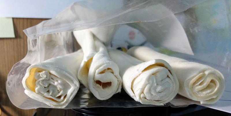 Rolls are densely rolled to last longer.