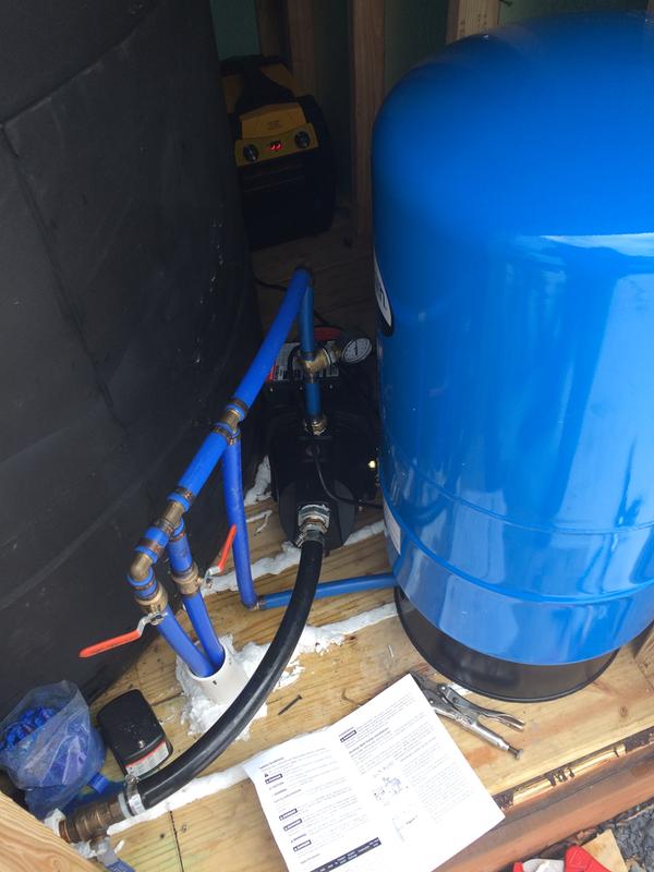 Pumping water from 1,000 gallon water tank with ease!