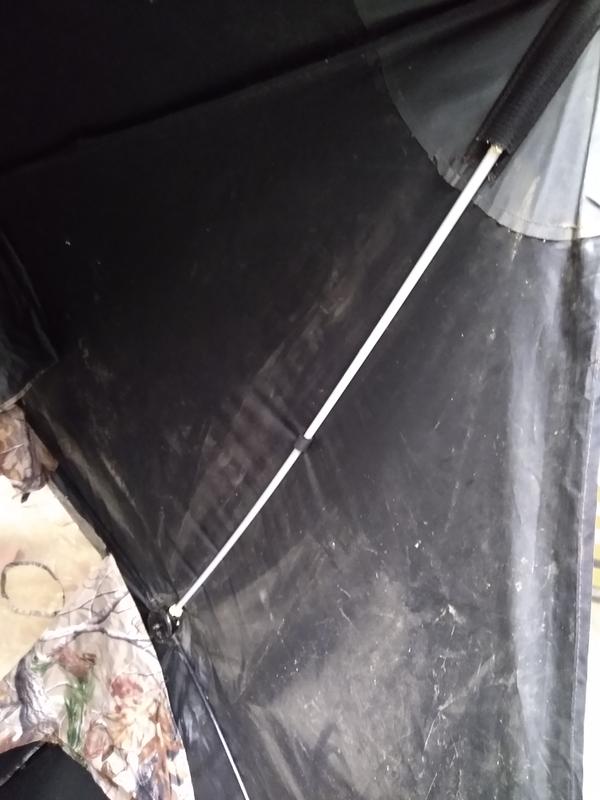 Pole in place, Ameristep Brickhouse blind