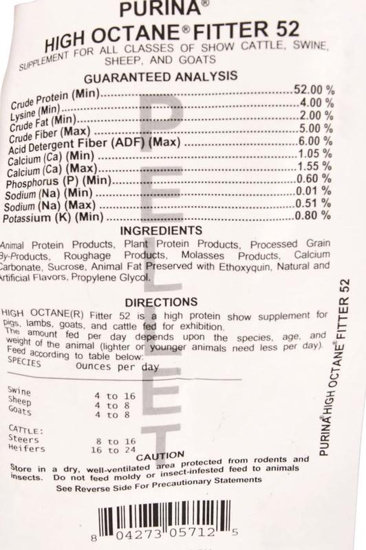Nutrition label