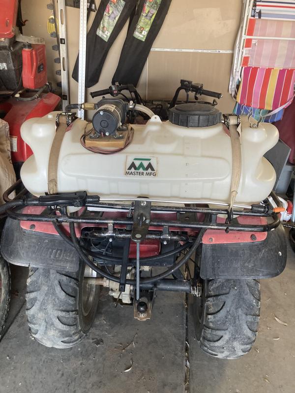 ATV sprayer setup