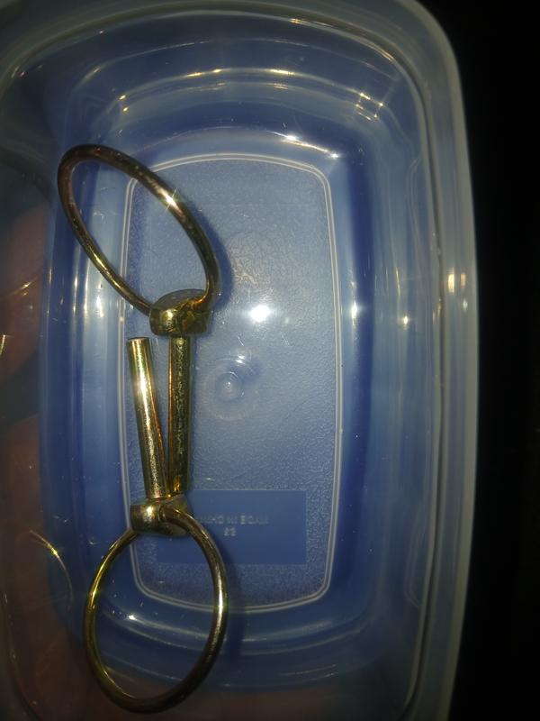 Current view of original pins and replacement pin for handle.