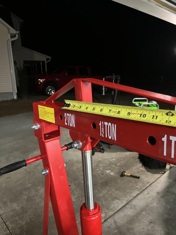 Torin 2 ton measured from jack bolt